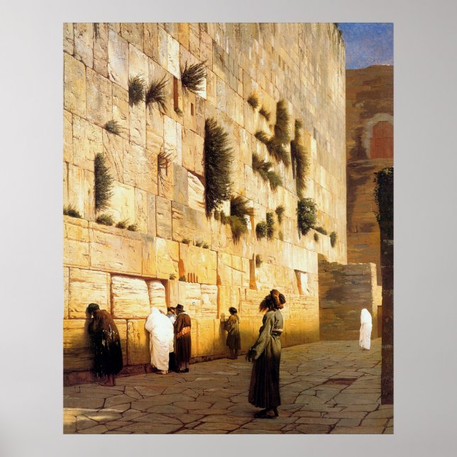 Solomans mur Jerusalem, Jean-Leon Gerome Poster (Framsidan)