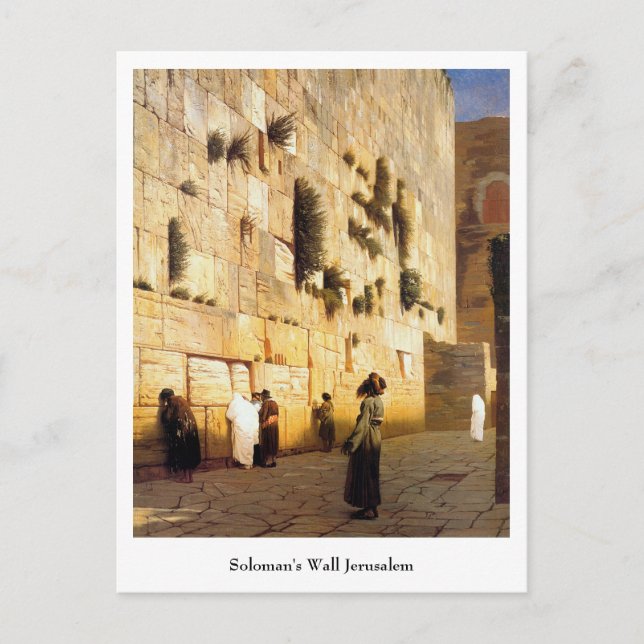 Solomans mur Jerusalem, Jean-Leon Gerome Vykort (Framsida)
