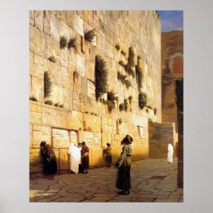 Solomans vägg Jerusalem, Jean-Leon Gerome Poster