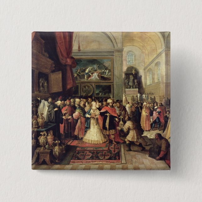 Solomon i kassan av tempelet, 1633 knapp (Framsida)