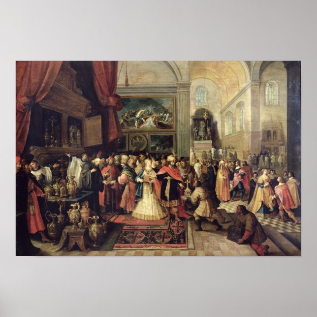 Solomon i Temple, 1633 Poster (Framsidan)