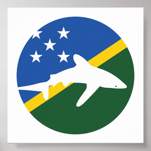 Solomon Island Shark Solomon Islander National Poster (Framsidan)