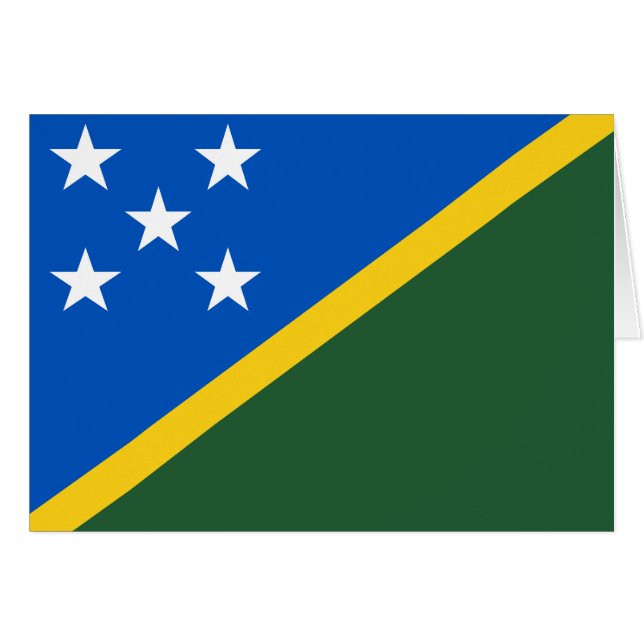 Solomon Islands Flag Hälsningskort (Framsidan Horizontal)