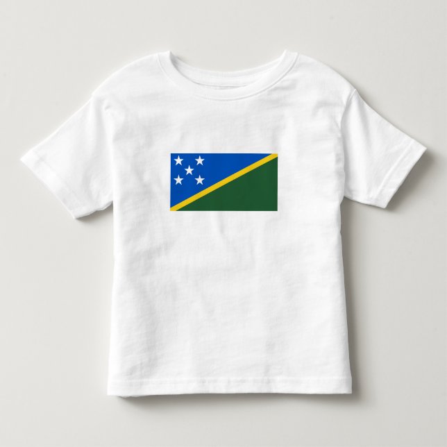 Solomon Islands Flag T Shirt (Framsida)