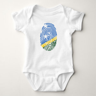 Solomon Islands Flagga Fingerprint T Shirt