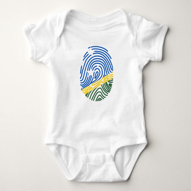 Solomon Islands Flagga Fingerprint T Shirt (Framsida)
