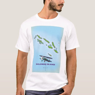 Solomon-öarnas kartografi karta. t shirt