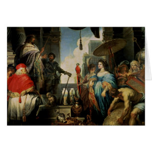 Solomon och drottningen av Sheba Hälsningskort