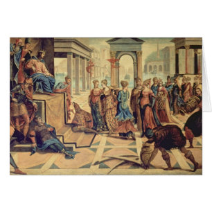 Solomon och drottningen av Sheba Hälsningskort