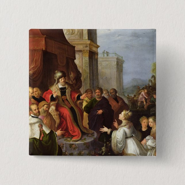 Solomon och drottningen av Sheba Knapp (Framsida)