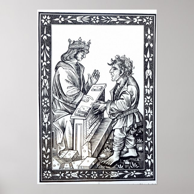 Solomon och Marcoul, illustration från Poster (Framsidan)