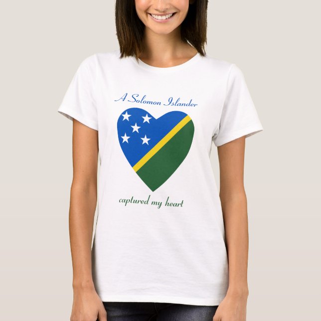 Solomonöarna Flagga Sötnos T-Shirt (Framsida)