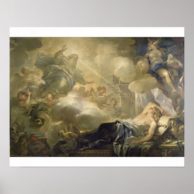 Solomons dröm, c.1693 (olja på arbetsyta) poster (Framsidan)