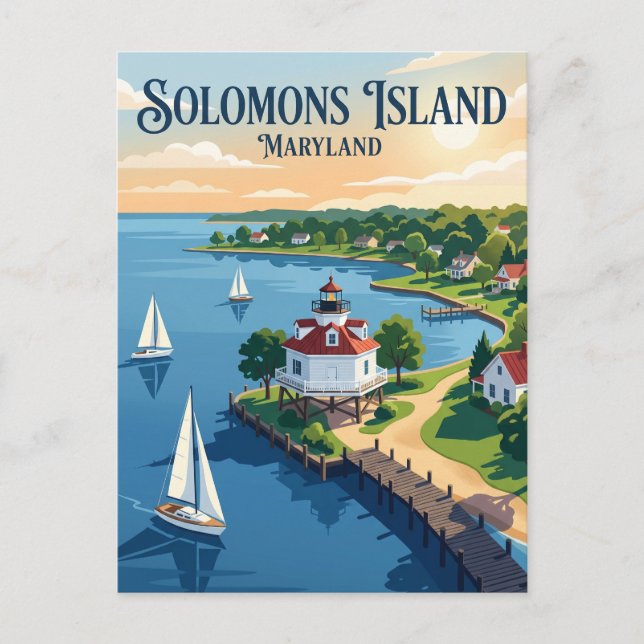 Solomons Island Maryland Vykort (Framsida)