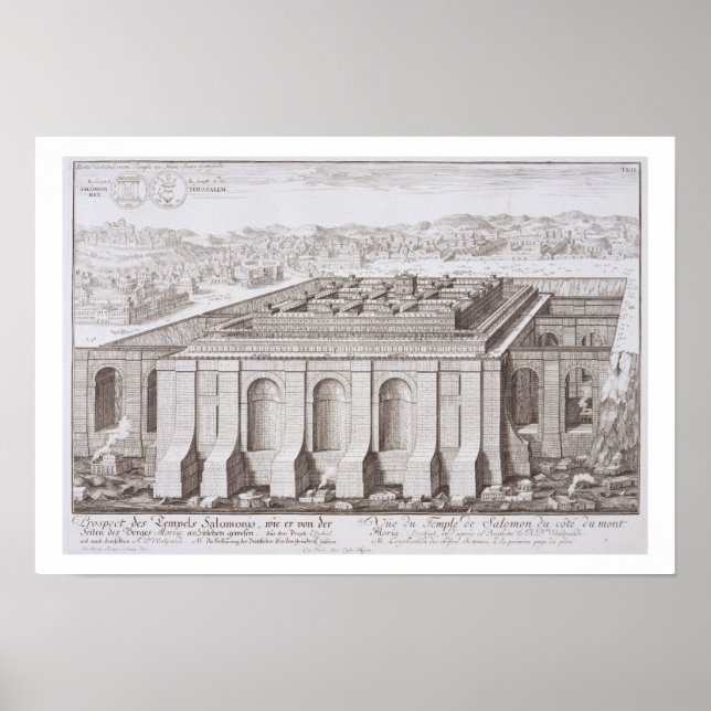 Solomons tempel, Jerusalem, från Entwurf ei Poster (Framsidan)