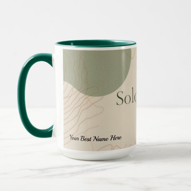 Soloprenör Hustle Estetisk Motivationscitat  Mugg (Vänster)