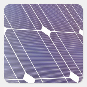 Solpanel Fyrkantigt Klistermärke