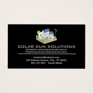Solpanel Installation av ren energi Visitkort