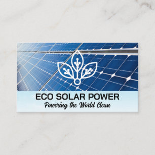 Solpanel Logotyp för eko-teknik Visitkort