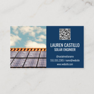 Solpanel Tak   QR Scan Code-Affärskort Visitkort