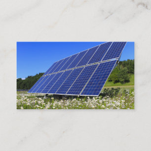 Solpaneler Hållbar energi Visitkort