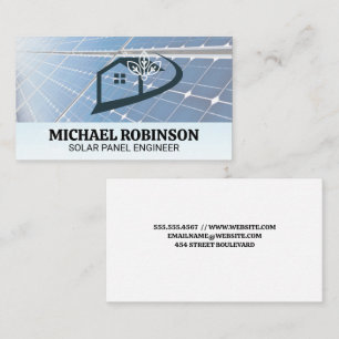 Solpaneler Logotyp för hemteknik Visitkort