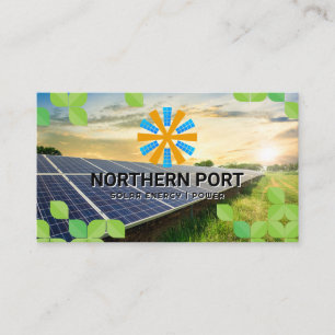Solpaneler Logotyp på energiområdet Visitkort