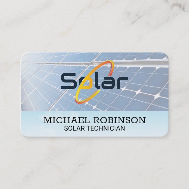 Solpaneler | Tech Power Energy Visitkort (Framsida)
