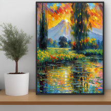 Solreflektion Vibrant liggande intryck