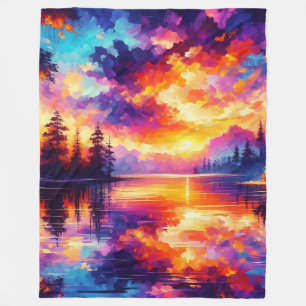 "Solreflektioner: Serene Sjö Ligcape" Fleecefilt