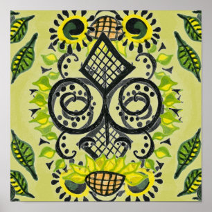 Solrofolkart Mönster Poster