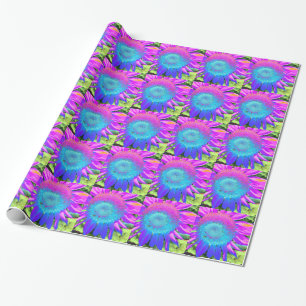 Solrofoto med blå rosa-funky presentpapper