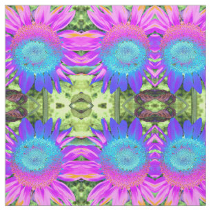 Solrofoto med blå rosa-funky tyg