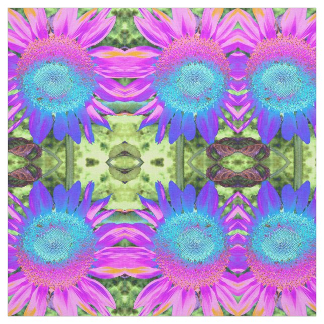 Solrofoto med blå rosa-funky tyg (Provkarta)