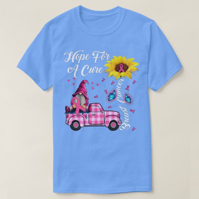 Solrohopp om ökad medvetenhet om bröstcancer t shirt (Design framsida)