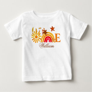 Solros 1:a födelsedag Vattenfärg Gult Sol T Shirt