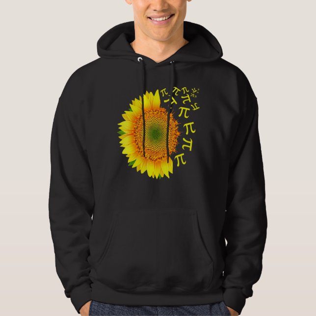 Solros 3 14 Math Lycklig Pi Day Geek Science Pi S Hoodie (Framsida)