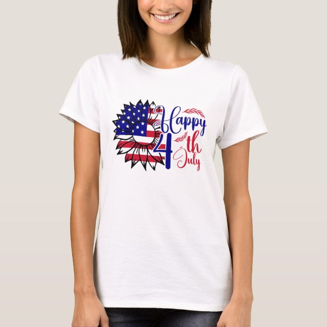 Solros 4:e juli t shirt (Framsida)