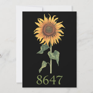 Solros 8647 86 47 Subtle Anti Trump Blommigt Boho Inbjudningar