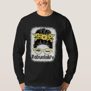 Solros Abuela Liv Rödig Oordnad Bunt Blekmedel Mor T Shirt