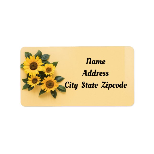 Solros Adressetikett (Framsidan)