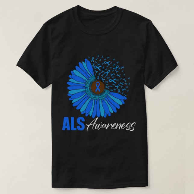 Solros ALS-medvetenhetsband Supporter Warrior F T Shirt (Design framsida)