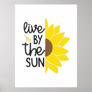 Solros Älskare Levande i Sol Poster