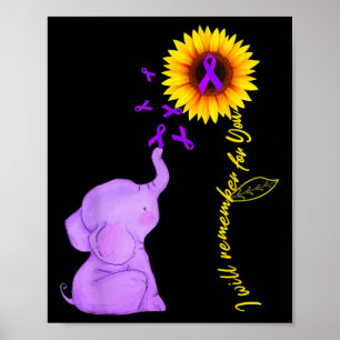 Solros Alzheimers medvetande kommer jag att minnas Poster