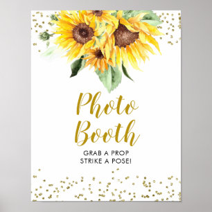 Solros är på väg som babyfoto Booth Poster