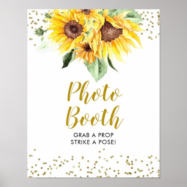 Solros är på väg som babyfoto Booth Poster (Framsidan)