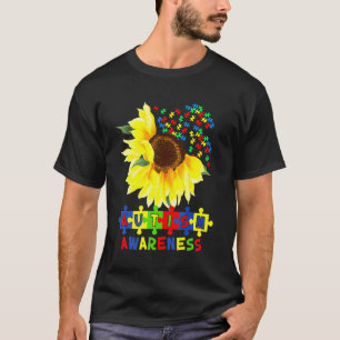 Solros Autism Pusselbit Cool Medvetenhet S T Shirt