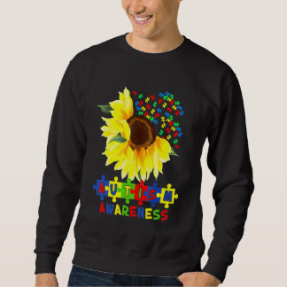 Solros Autism Puzzle Biet Coola Awareness S Lång Ärmad Tröja