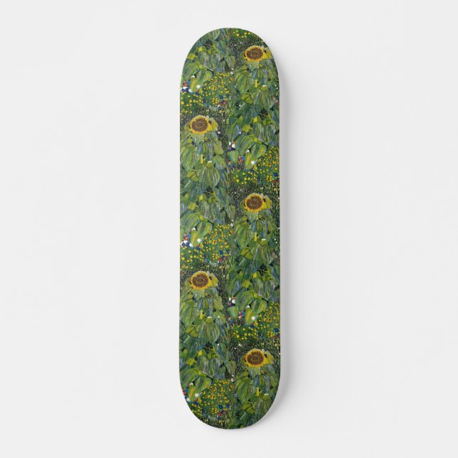 Solros av Gustav Klimt Mini Skateboard Bräda 18,5 Cm (Framsida)