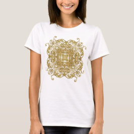 Solros av mousserande guld glitter mandala t shirt